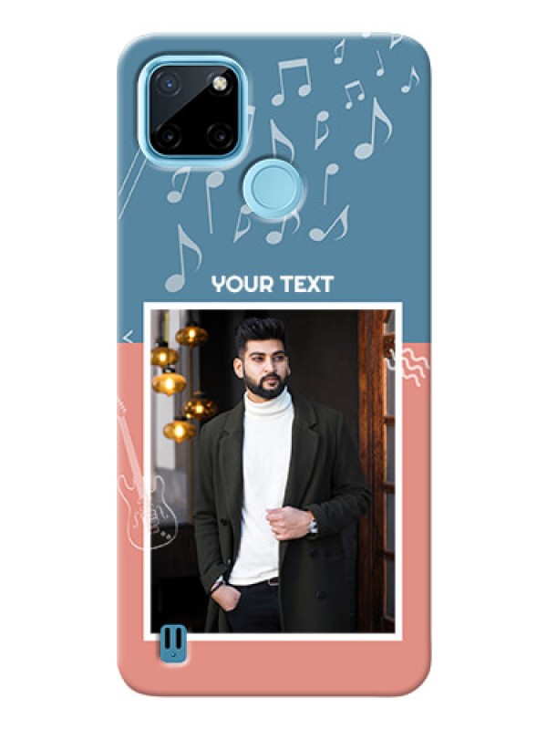 Custom Realme C21Y Phone Back Covers with Color Musical Note Design