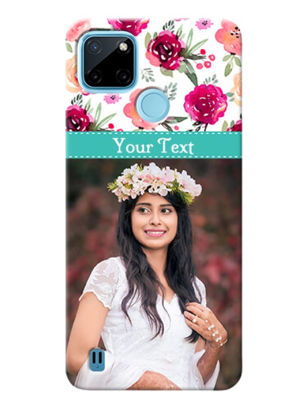 Custom Realme C21Y Personalized Mobile Cases: Watercolor Floral Design