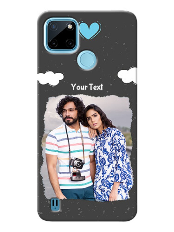 Custom Realme C21Y Mobile Back Covers: splashes with love doodles Design