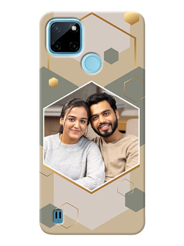 Custom Realme C21Y Phone Back Covers: Stylish Hexagon Pattern Design