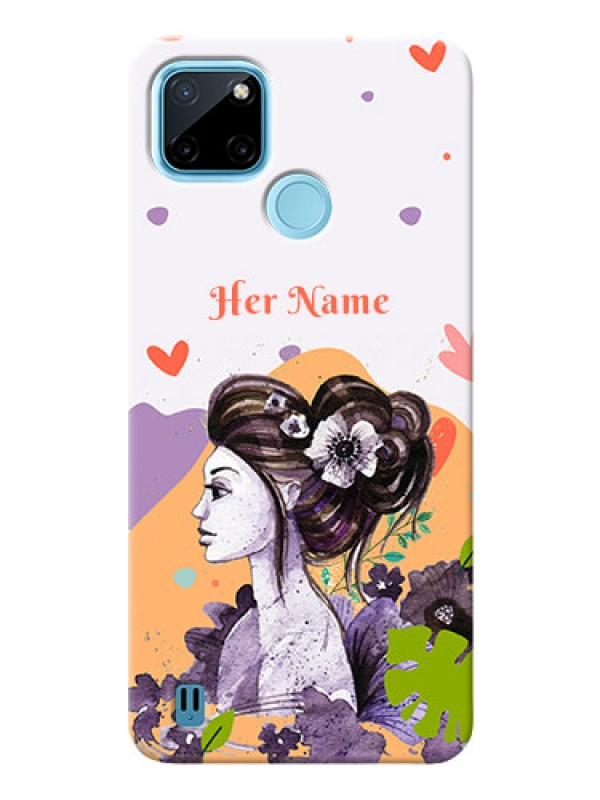 Custom Realme C21Y Custom Mobile Case with Woman And Nature Design