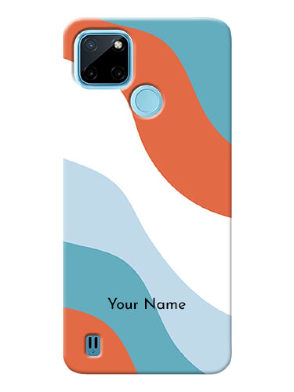 Custom Realme C21Y Mobile Back Covers: coloured Waves Design