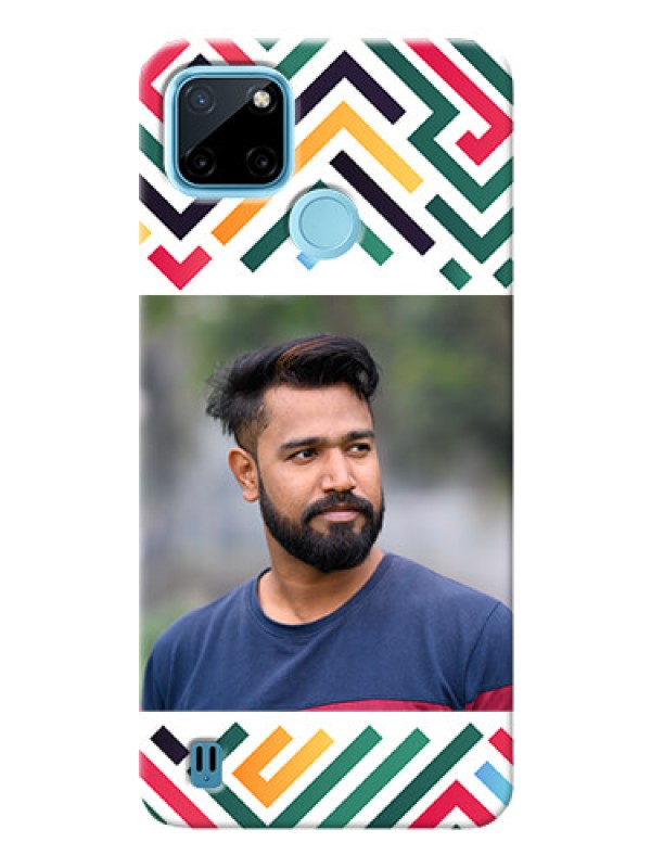 Custom Realme C21Y Custom Mobile Case with Colorful Maze Pattern Design