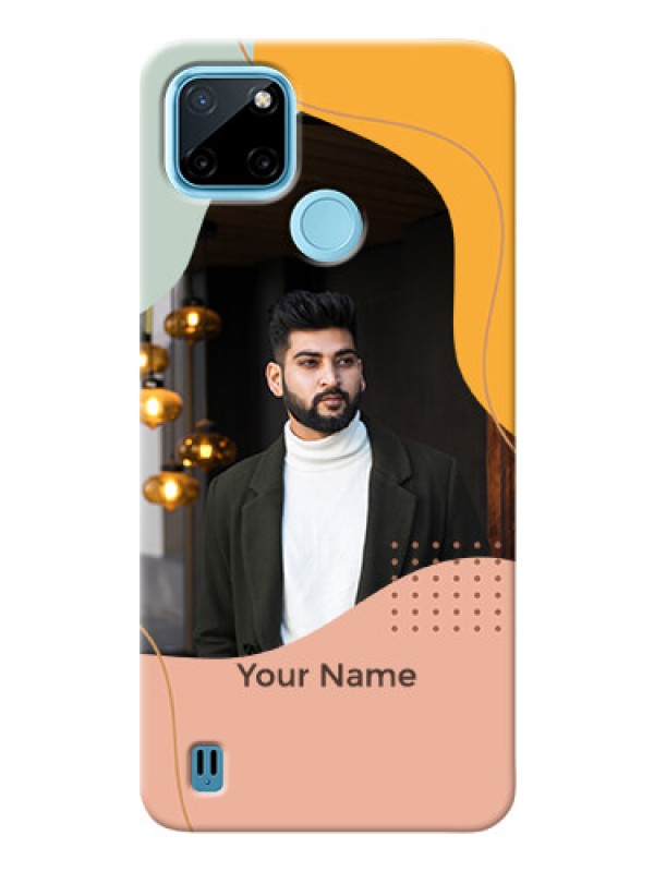 Custom Realme C21Y Custom Phone Cases: Tri-coloured overlay design