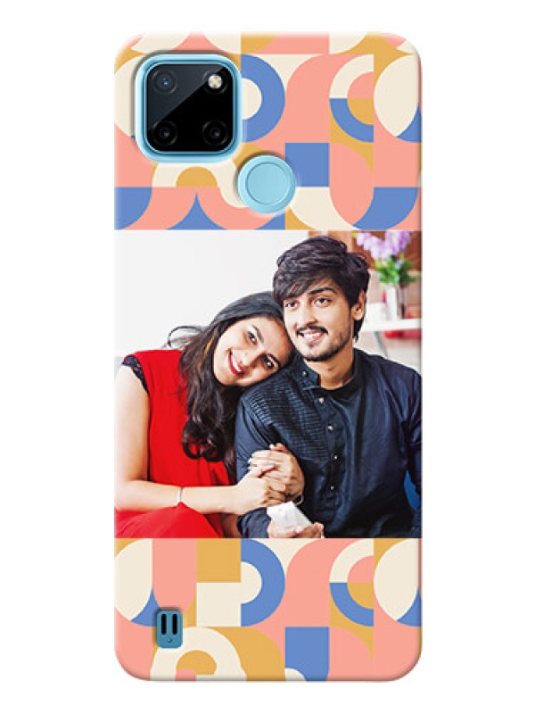 Custom Realme C21Y Custom Phone Covers: Semi-circle Maze Pattern Design