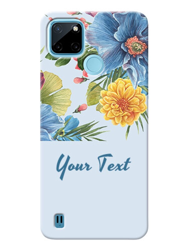 Custom Realme C21Y Custom Phone Cases: Stunning Watercolored Flowers Painting Design