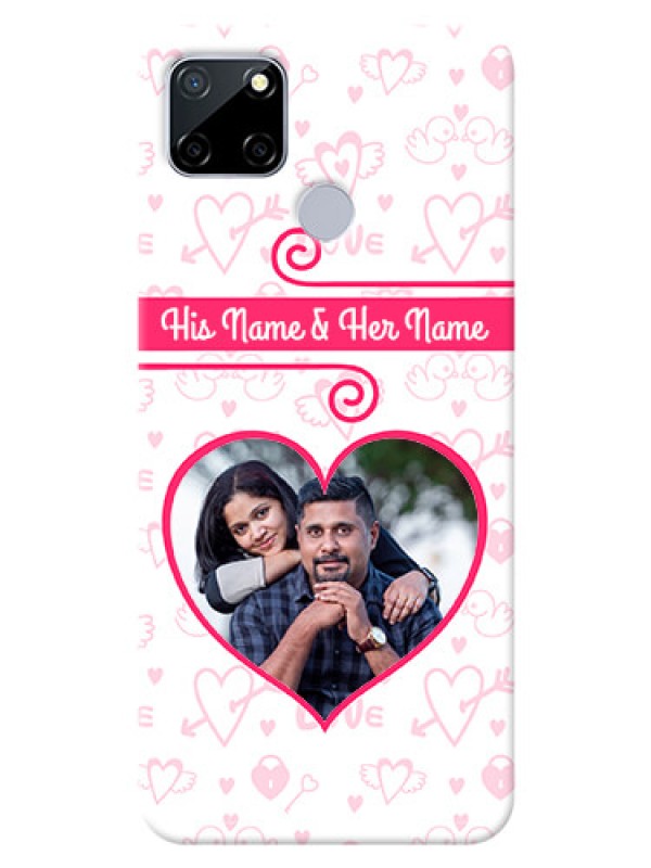Custom Realme C25 Personalized Phone Cases: Heart Shape Love Design