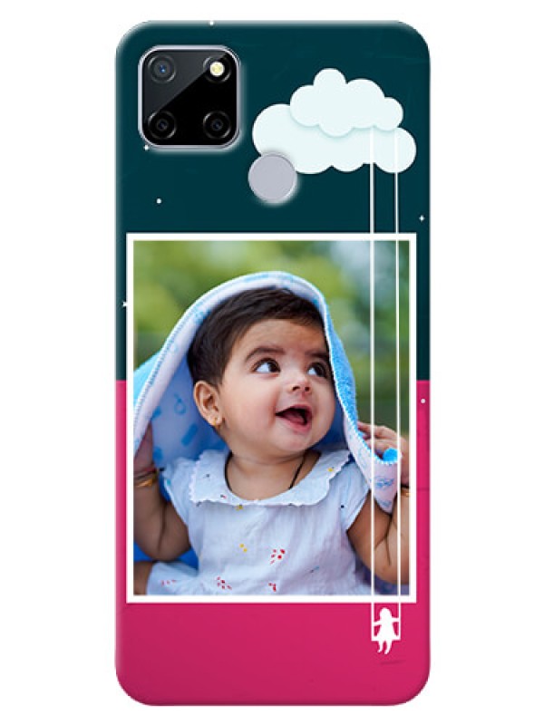 Custom Realme C25 custom phone covers: Cute Girl with Cloud Design