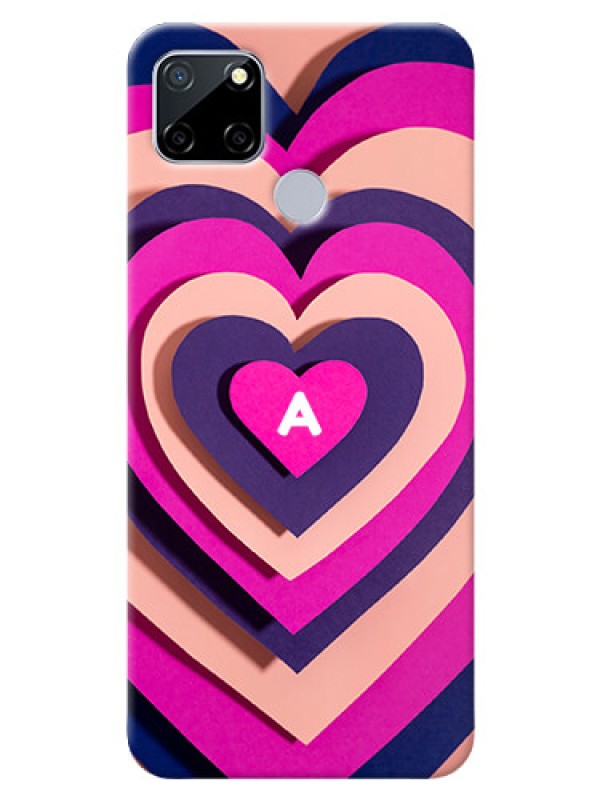 Custom Realme C25 Custom Mobile Case with Cute Heart Pattern Design