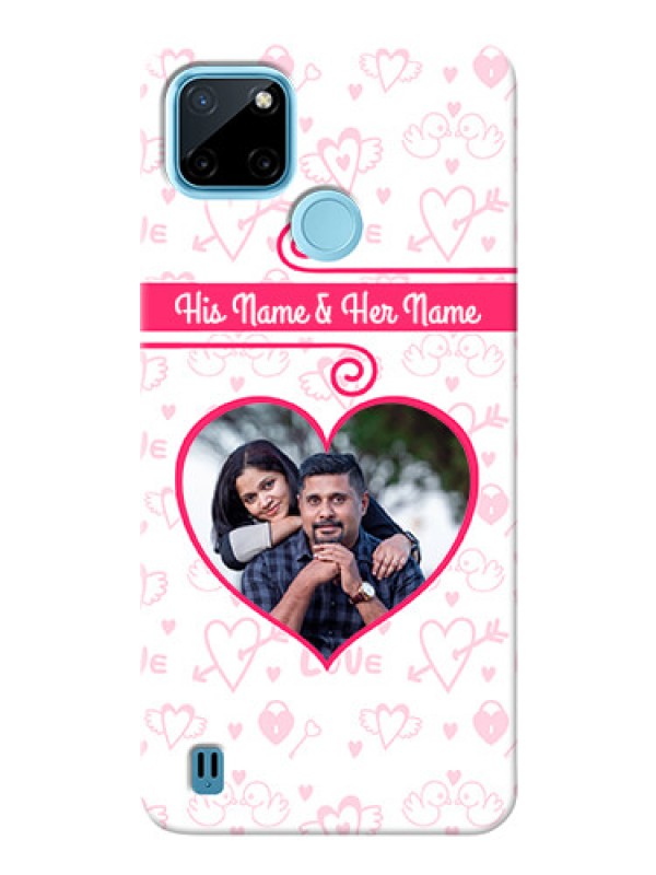 Custom Realme C25_Y Personalized Phone Cases: Heart Shape Love Design