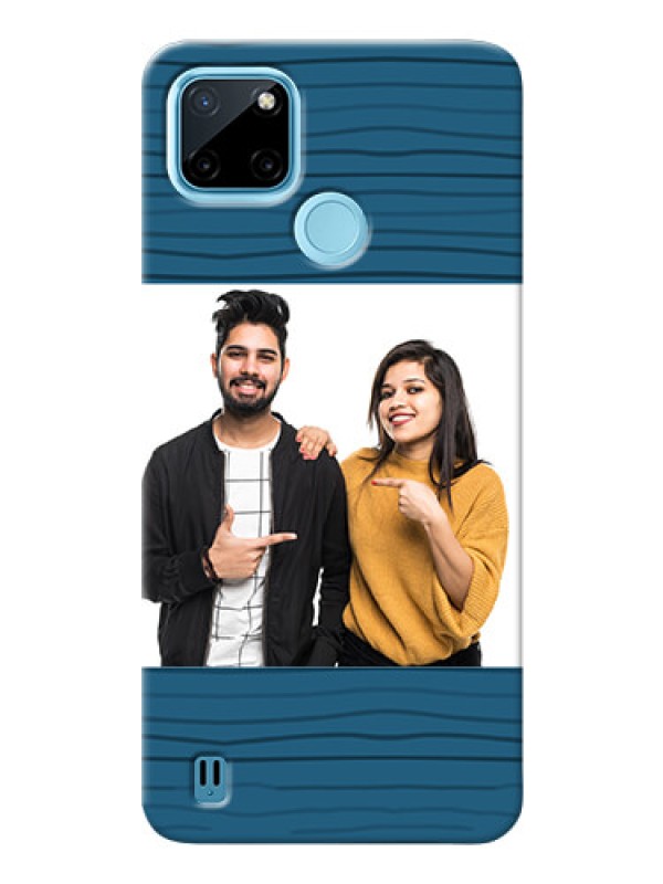 Custom Realme C25_Y Custom Phone Cases: Blue Pattern Cover Design