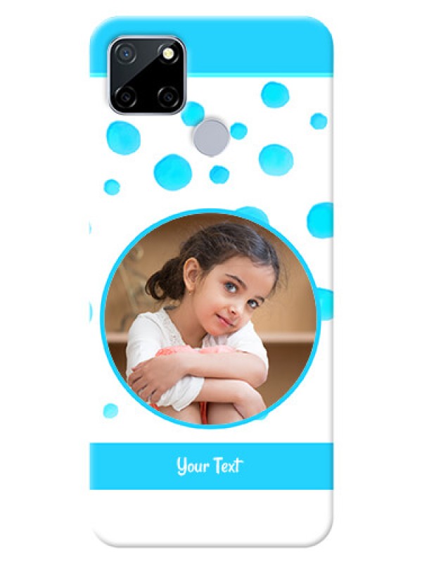 Custom Realme C25s Custom Phone Covers: Blue Bubbles Pattern Design