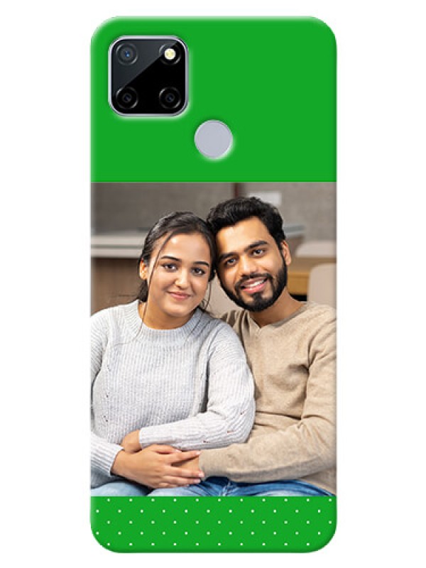 Custom Realme C25s Personalised mobile covers: Green Pattern Design