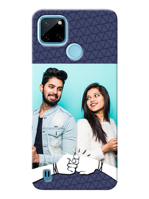 Custom Realme C25Y Mobile Covers Online with Best Friends Design 