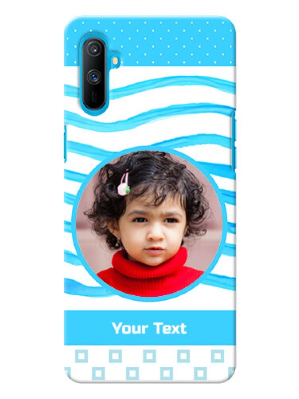 Custom Realme C3 phone back covers: Simple Blue Case Design