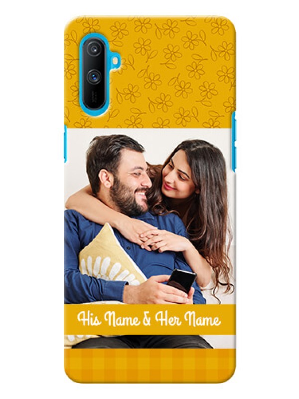 Custom Realme C3 mobile phone covers: Yellow Floral Design