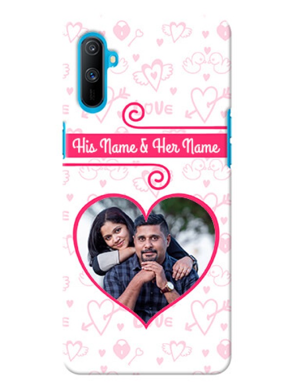 Custom Realme C3 Personalized Phone Cases: Heart Shape Love Design