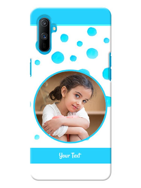Custom Realme C3 Custom Phone Covers: Blue Bubbles Pattern Design