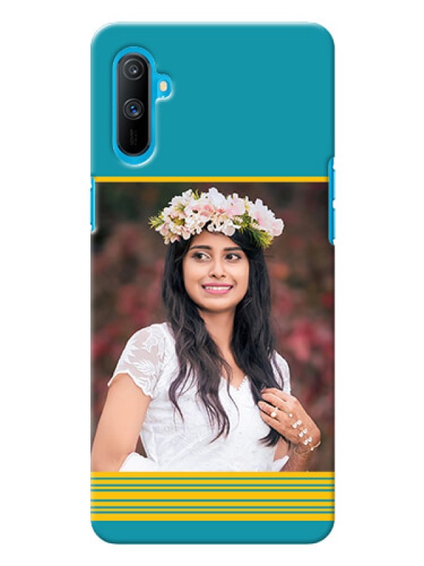 Custom Realme C3 personalized phone covers: Yellow & Blue Design 