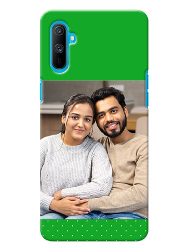 Custom Realme C3 Personalised mobile covers: Green Pattern Design