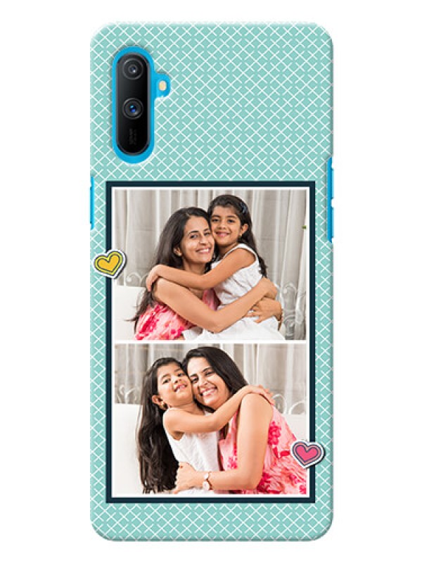 Custom Realme C3 Custom Phone Cases: 2 Image Holder with Pattern Design
