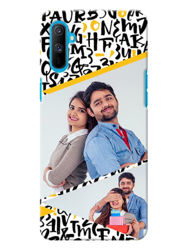 Custom Realme C3 Phone Back Covers: Letters Pattern Design