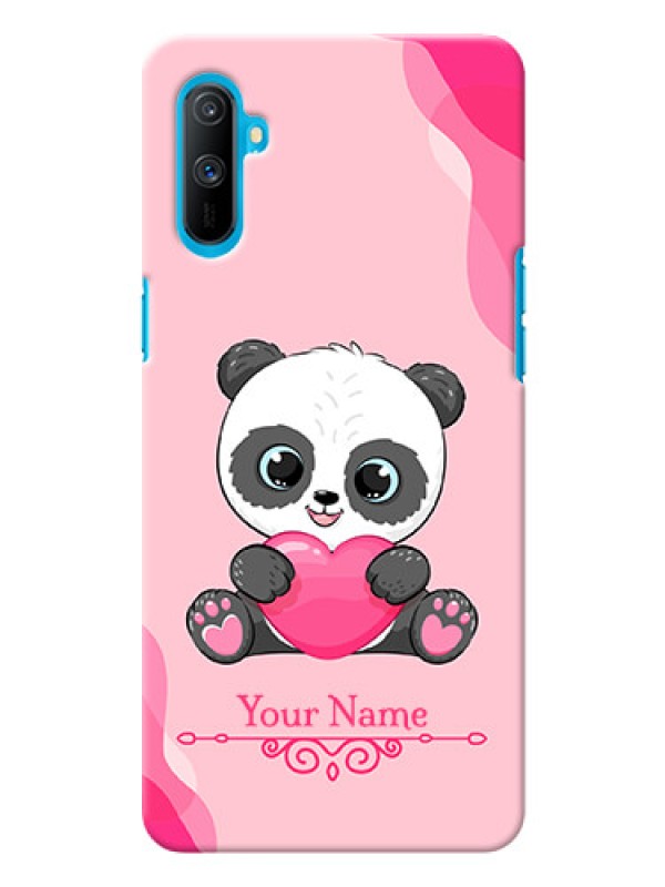 Custom Realme C3 Mobile Back Covers: Cute Panda Design