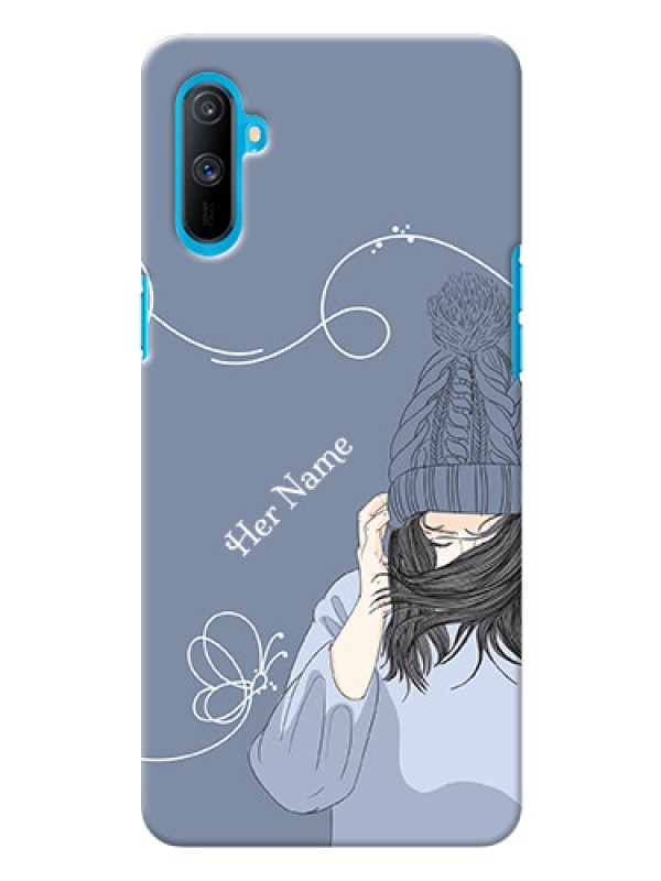 Custom Realme C3 Custom Mobile Case with Girl in winter outfit Design