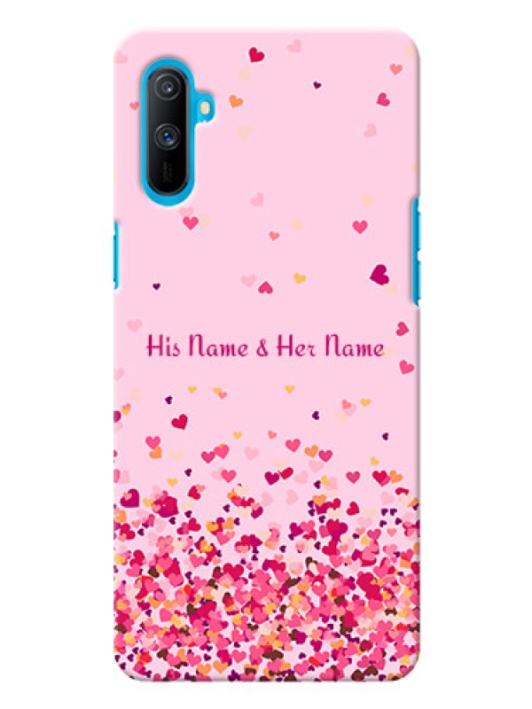 Custom Realme C3 Phone Back Covers: Floating Hearts Design
