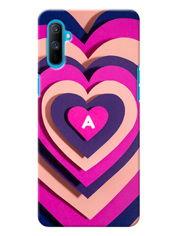 Custom Realme C3 Custom Mobile Case with Cute Heart Pattern Design