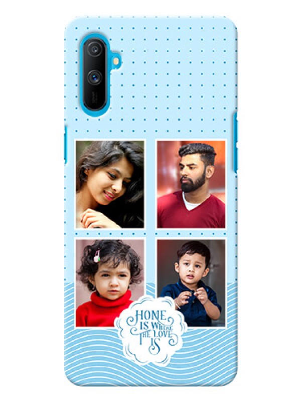 Custom Realme C3 Custom Phone Covers: Cute love quote with 4 pic upload Design