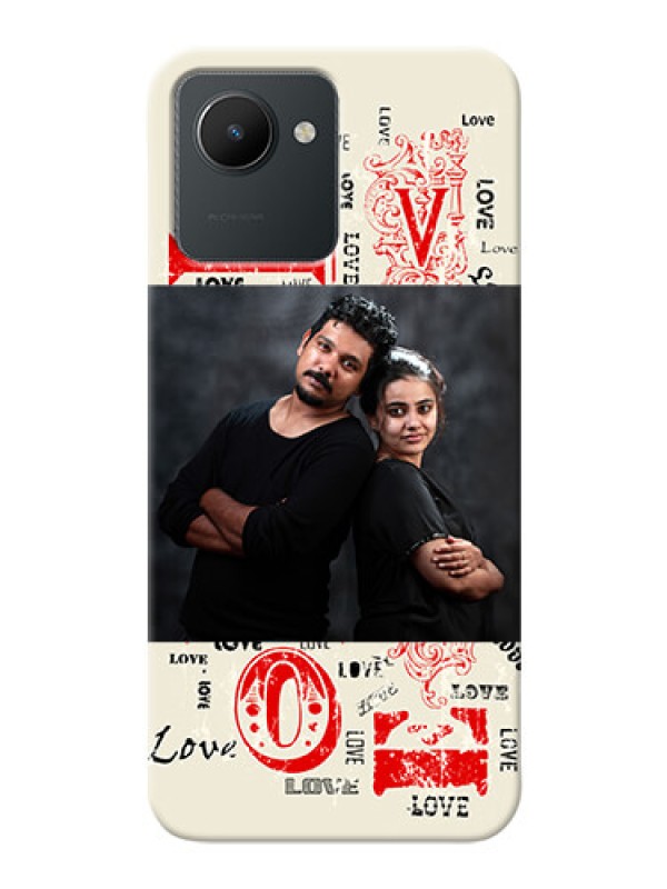 Custom Realme C30 Custom Mobile Case with Love Symbols Design