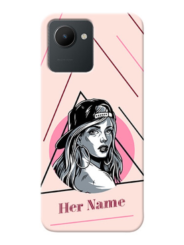 Custom Realme C30 Custom Phone Cases: Rockstar Girl Design