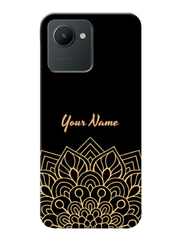 Custom Realme C30 Back Covers: Golden mandala Design