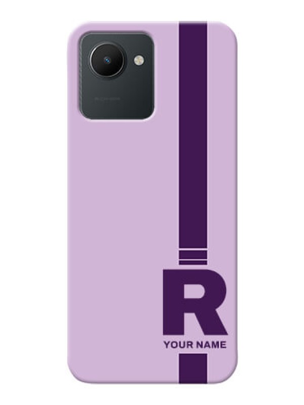 Custom Realme C30 Custom Phone Covers: Simple dual tone stripe with name Design