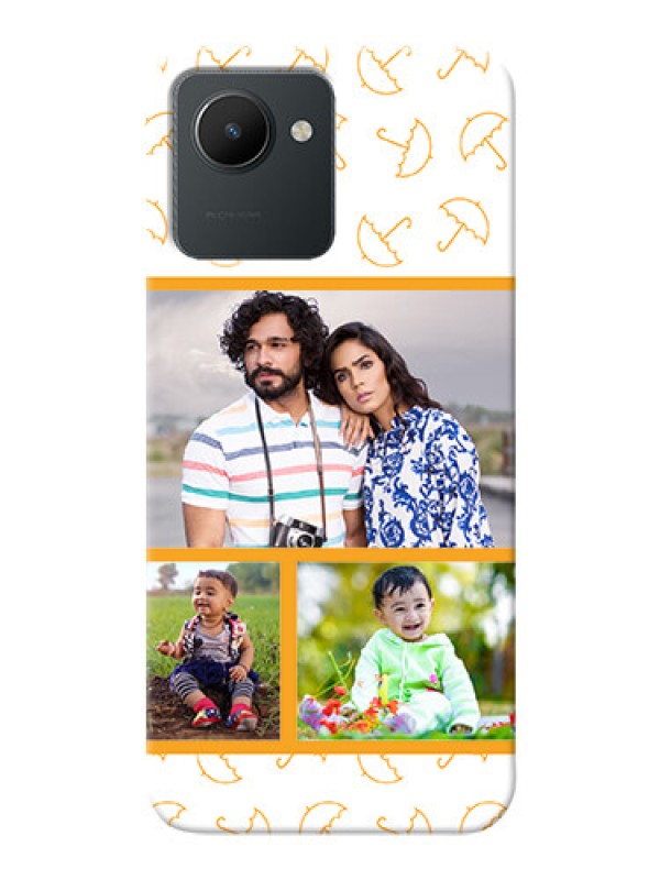 Custom Realme C30s Personalised Phone Cases: Yellow Pattern Design