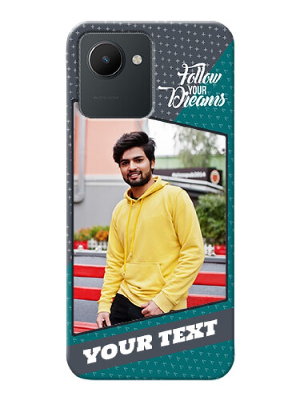 Custom Realme C30s Back Covers: Background Pattern Design with Quote