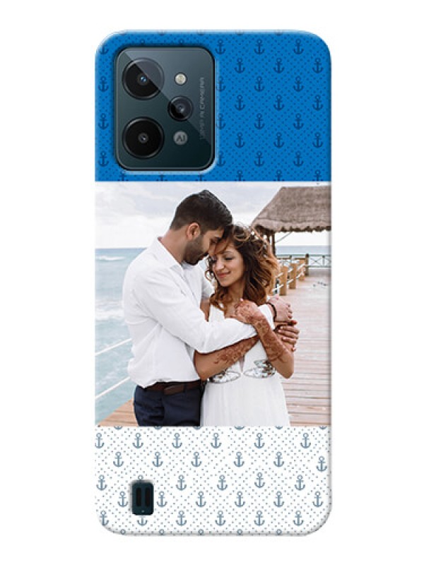 Custom Realme C31 Mobile Phone Covers: Blue Anchors Design