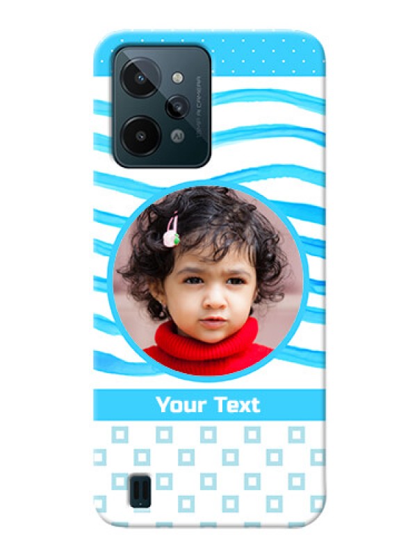 Custom Realme C31 phone back covers: Simple Blue Case Design