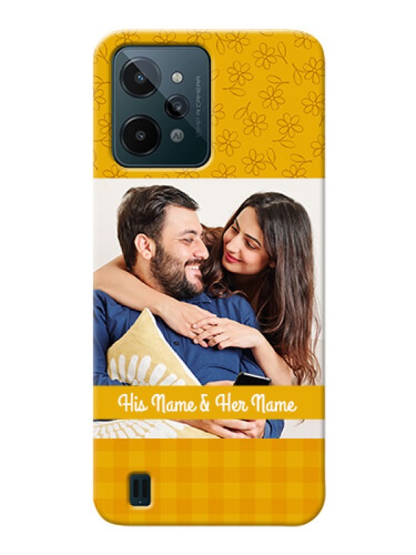 Custom Realme C31 mobile phone covers: Yellow Floral Design
