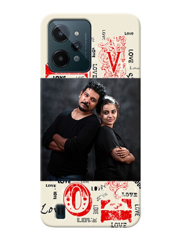 Custom Realme C31 mobile cases online: Trendy Love Design Case