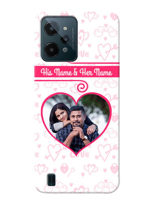 Custom Realme C31 Personalized Phone Cases: Heart Shape Love Design