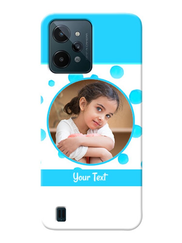 Custom Realme C31 Custom Phone Covers: Blue Bubbles Pattern Design