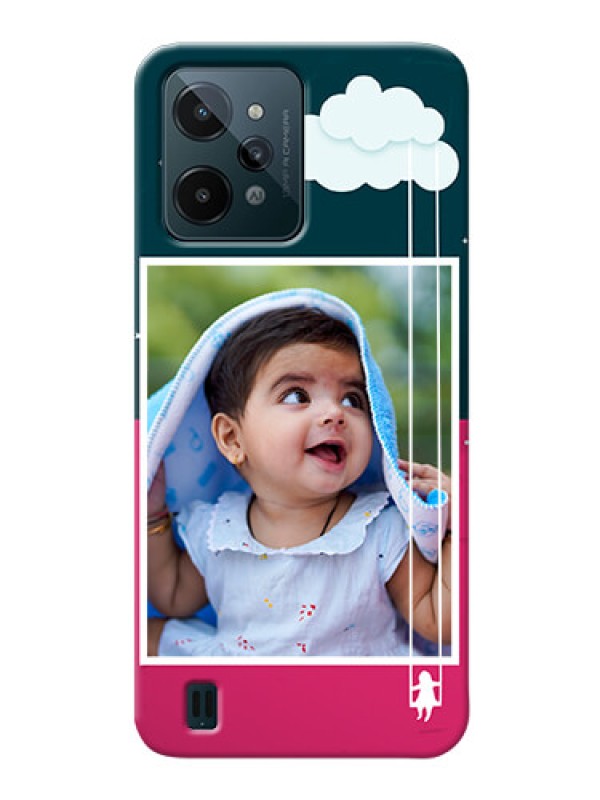 Custom Realme C31 custom phone covers: Cute Girl with Cloud Design