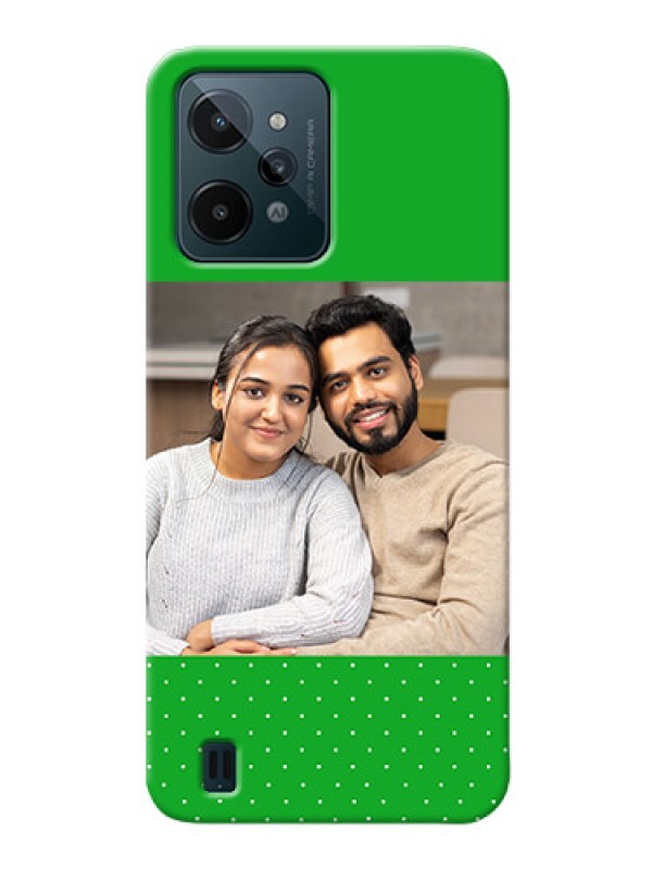 Custom Realme C31 Personalised mobile covers: Green Pattern Design