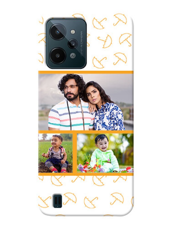 Custom Realme C31 Personalised Phone Cases: Yellow Pattern Design