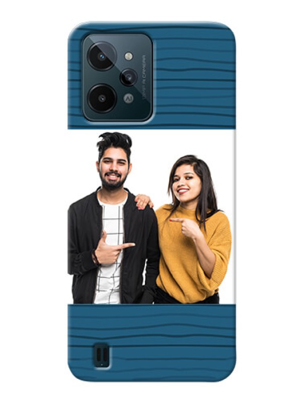 Custom Realme C31 Custom Phone Cases: Blue Pattern Cover Design
