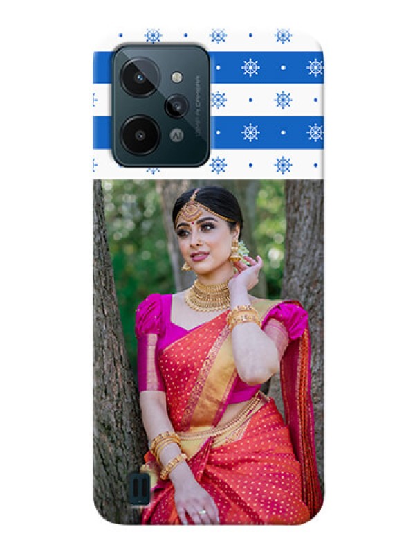 Custom Realme C31 custom mobile covers: Snow Pattern Design