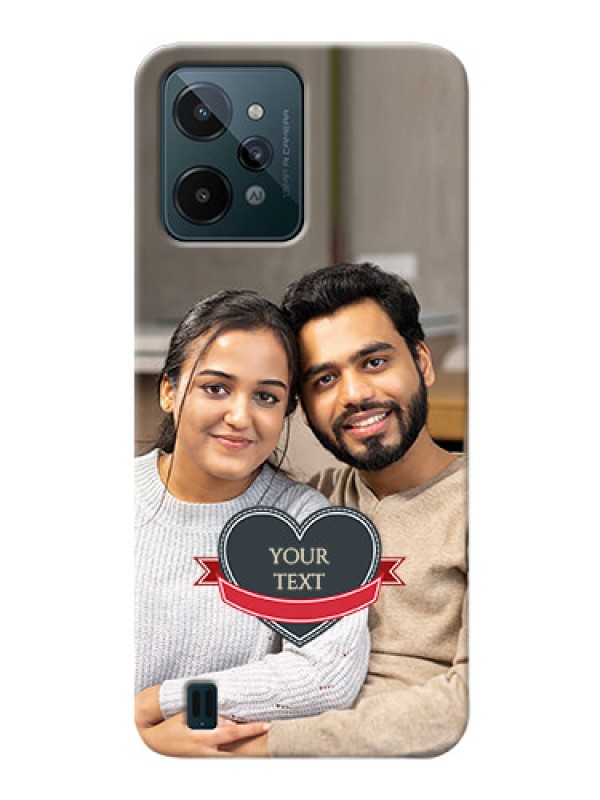 Custom Realme C31 mobile back covers online: Just Married Couple Design