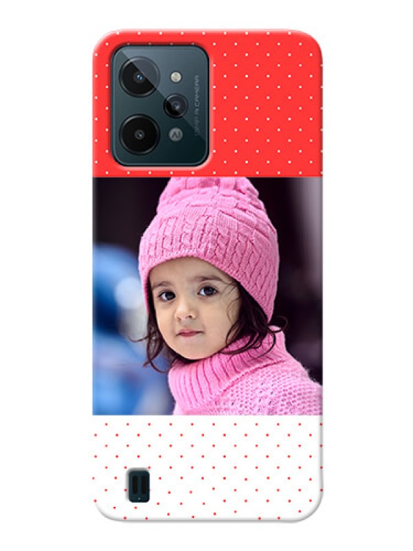 Custom Realme C31 personalised phone covers: Red Pattern Design